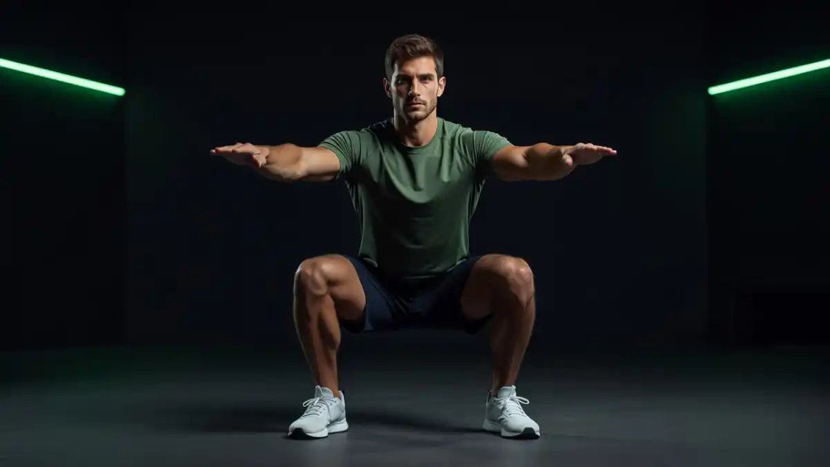 اسکوات بدون وزنه - راهنمای جامع فرم صحیح و فواید اسکوات با وزن بدن